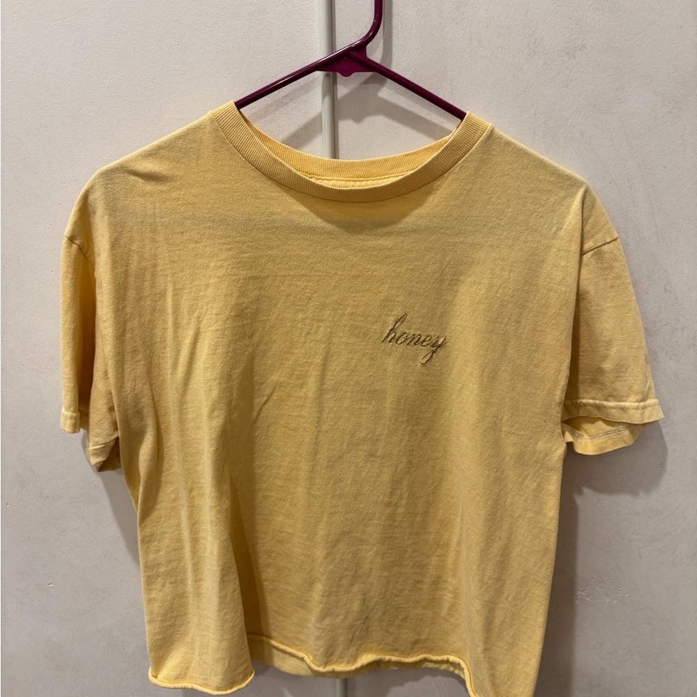 Brandy Melville Honey Yellow Crop Top